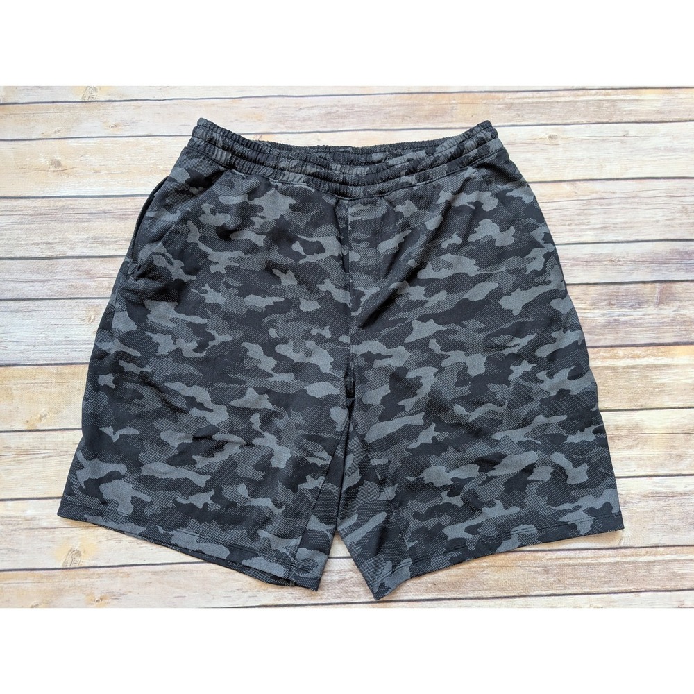 Lululemon Athletic Shorts Mens L Nylon Blend Grey Camo Activewear Athleisure